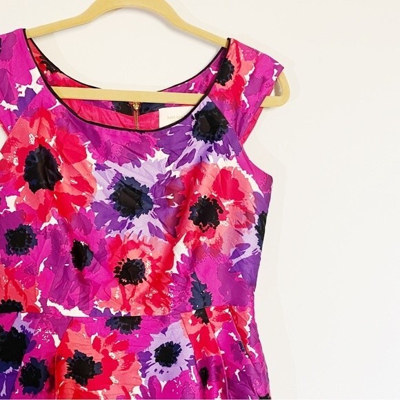 Kate Spade Josie Dress Floral Pink Knee Length Cocktail Silk Blend Size 4 - Picture 3 of 11